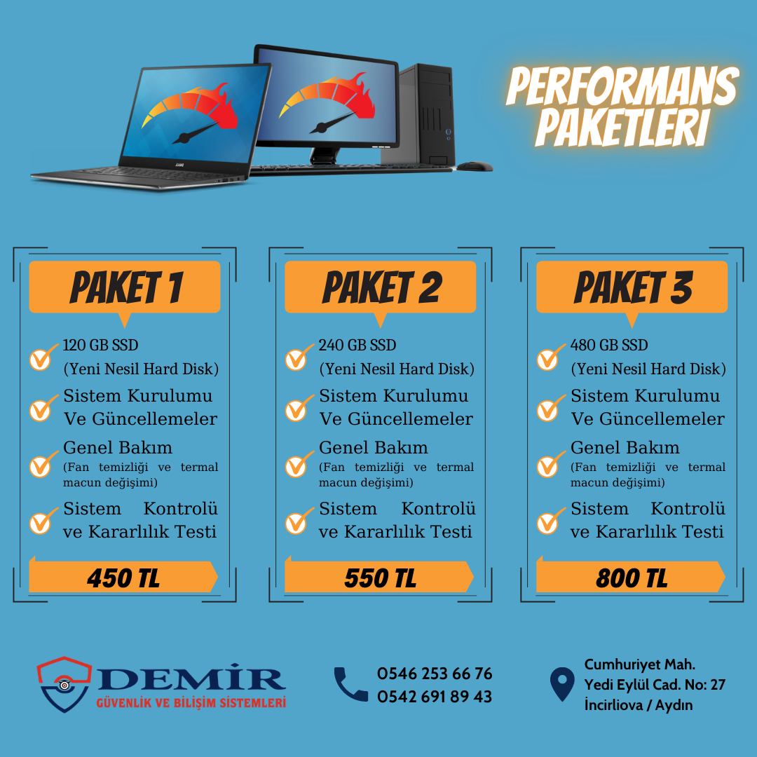 Performans Paketleri İle Bilgisayarınız Çok Daha Hızlı !